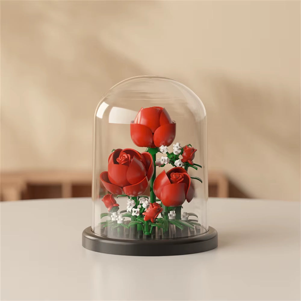 Eternal Flower Bouquet Bonsai Potted Plant Micro Building Blocks Model Home Decoration Toy for Kid Birthday Gift