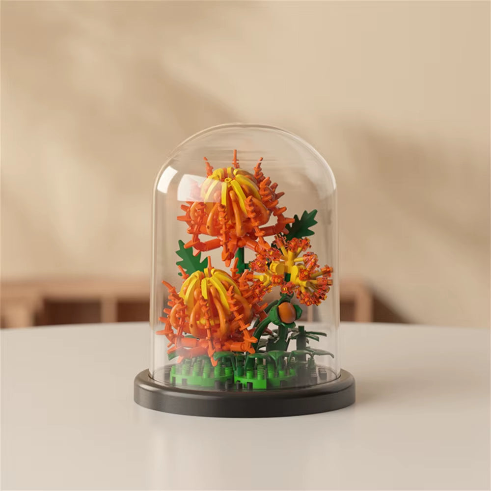 Eternal Flower Bouquet Bonsai Potted Plant Micro Building Blocks Model Home Decoration Toy for Kid Birthday Gift