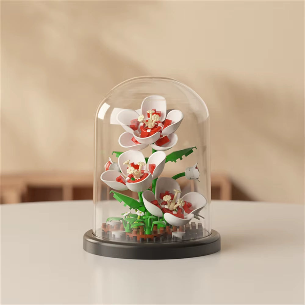 Eternal Flower Bouquet Bonsai Potted Plant Micro Building Blocks Model Home Decoration Toy for Kid Birthday Gift