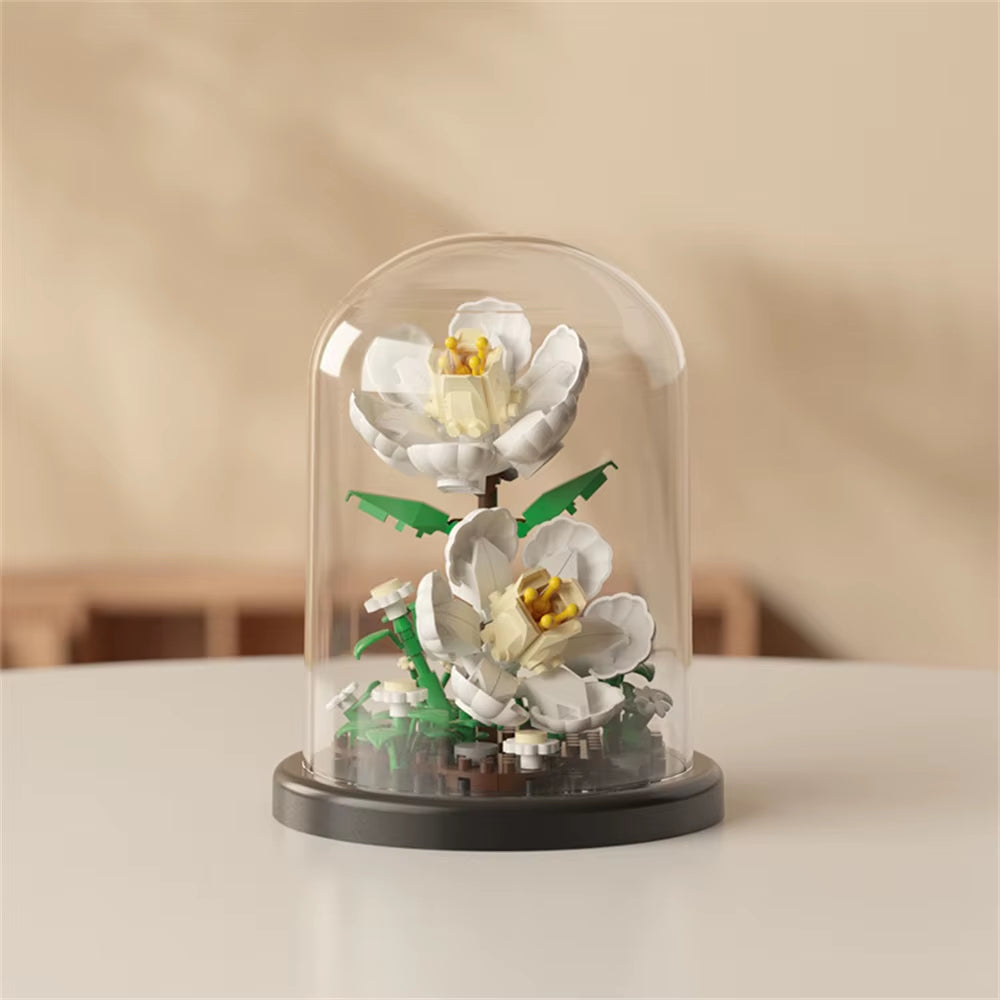 Eternal Flower Bouquet Bonsai Potted Plant Micro Building Blocks Model Home Decoration Toy for Kid Birthday Gift