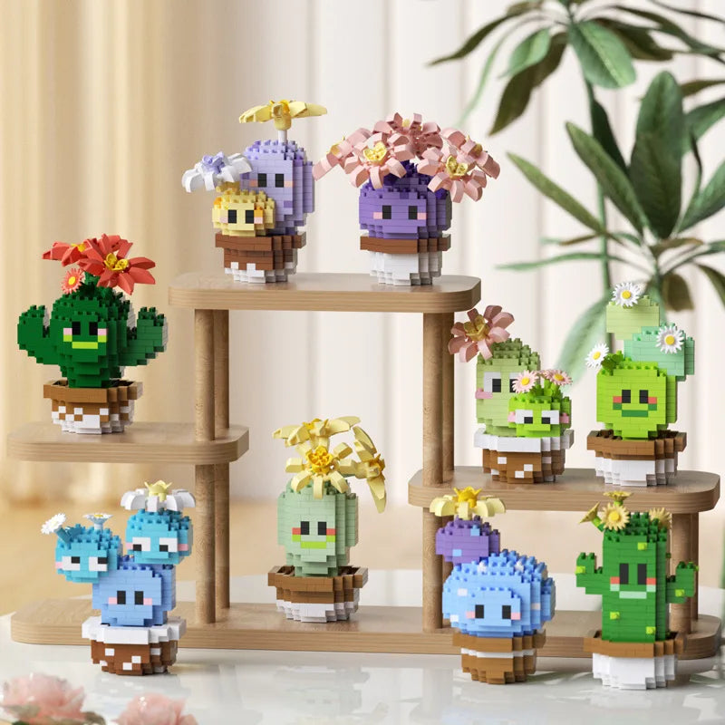 succulents building set Tiny Cactus Cuddles – happyblockers